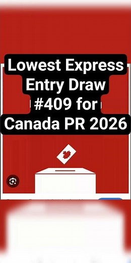 Express Entry Latest Draw for Canada PR | Canada PNP Draw#409 | Canada CRS Cutoff 2026