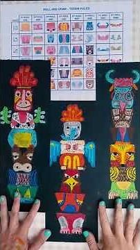 Roll and Draw! - Totem Poles - art lesson