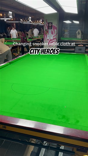 We’ve just replaced the cloth on our snooker table to give you the smoothest playing experience possible. At City Heroes, we keep our tables in top shape so every frame feels like a pro match. Come feel the difference yourself! #cityheroes #cityheroesburwood #pooltable #pooltablecloth #pooltablecleaning #snooker #snookertime #snookerlife | CityHeroes Pool & Billiards | Facebook