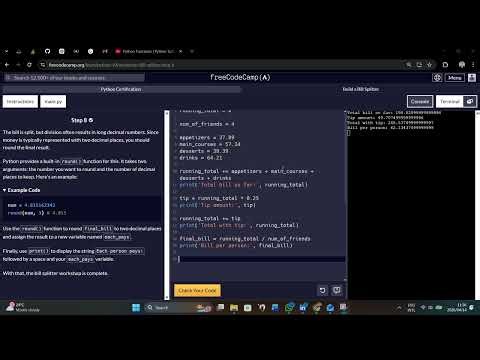 Builidng a Bill Splitter (freeCodeCamp Workshop)