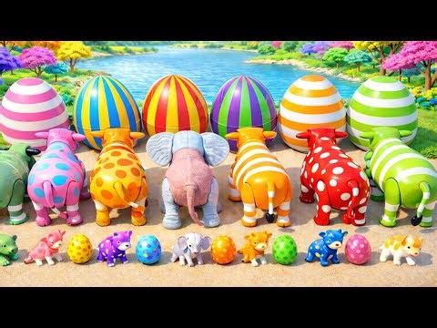 Wadidau Toy Animals Loading on Truck – Cow, Sheep & Elephant ‪@happysapi26‬