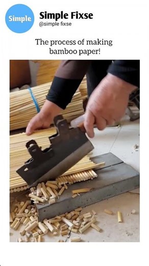 The process of making bamboo paper!