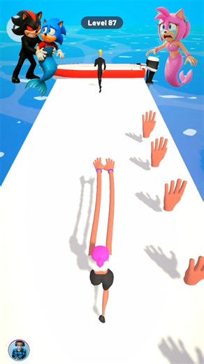 HELP! AMY TEAR’S FELL & SHADOW SONIC RUN MERMAID SONIC 3D! 😰💥#shorts​ #gaming​ #viralshorts​