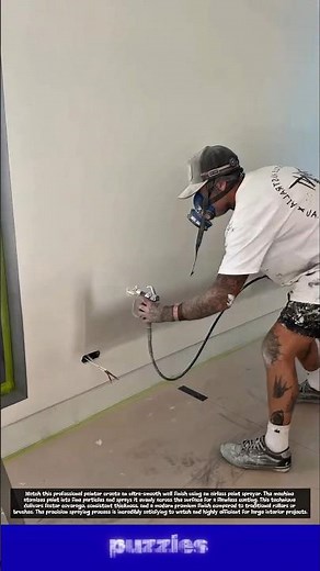 Insane Smooth Wall Painting Process! 🎨 | Satisfying Spray Finish