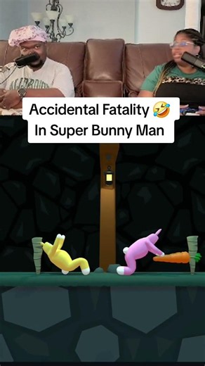 The spikes are determined to end her 🤣🤣 #superbunnyman #coopgame #multiplayergames