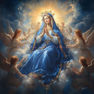 Assumption of Mary, Blessed Mother, Virgin Mary, Catholic Art, DIGITAL DOWNLOAD Religious Art, Wall Decor Perfect Religious Gift - Etsy
