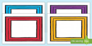 Colourful Rectangular Picture Frames
