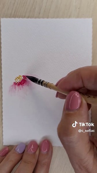 Aquarellblume für Anfänger – ganz einfach . . #watercolorprocess #ArtProcess #malenamovie #arttherapy #fyp #relax #handmadewithlove #viral #giftideas #foryoupage #gift