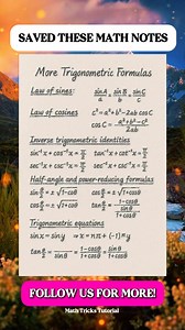 3.5K views · 19 reactions | Wow Love These Trigonometry Math Notes | Math Tricks Tutorial | Facebook