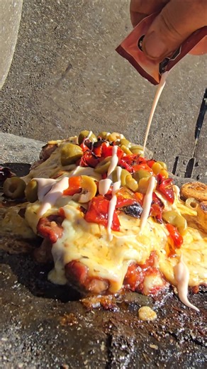 Matambre a la pizza en laguna La Salada