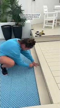 Unstoppable Shuffleboard Installation Round 2 Watch It Withstand the Wind Test #Shuffleboard #DIY