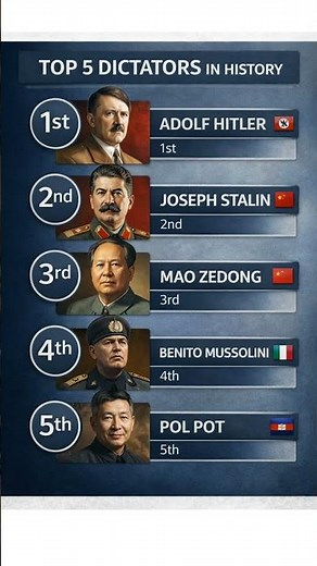 Top 5 Dictators in History | Most Powerful & Controversial Leaders Ever
