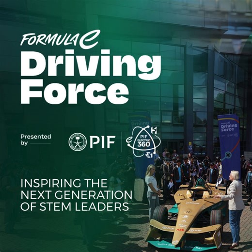 916K views · 177 reactions | Formula E Driving Force Presented by #PIF has now reached over 50,000 students globally, using the excitement of electric motorsport to inspire the next generation of STEM and sustainability leaders. Through our E360 partnership with Formula E, E1 Series and Extreme H, we are helping to build a more inclusive and resilient future. | PIF | Facebook