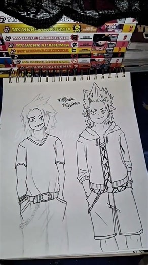 Drawing Kiri and Denki Part 2 #mha #denki #denkikaminari #kirishima #myheroacademia #shorts