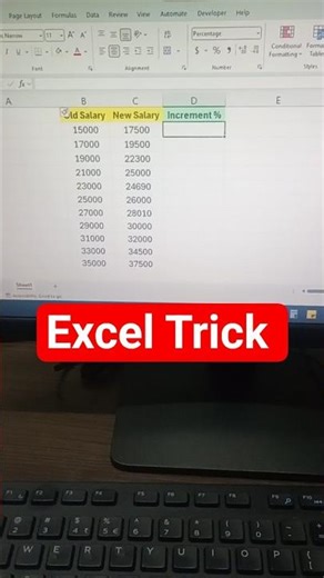 Excel Trick Tips #exceltips #ytshorts #shorts