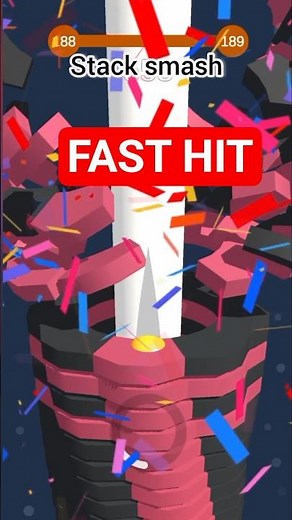 FAST HIT🎯 stack smash, #stacksmash #stackball #shortsvideo