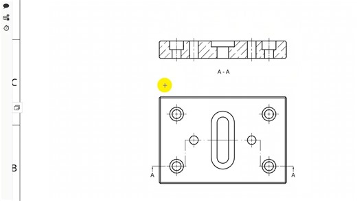 Onshape 工程图：阶梯部视图
