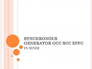 Synchronous generator OCC,SCC,ZPFC and Potier Triangle