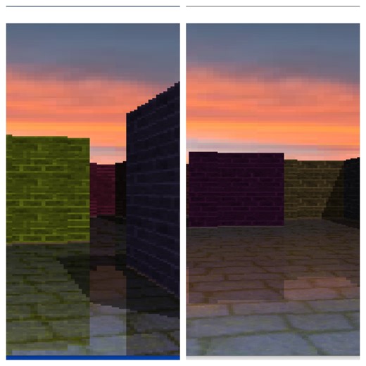 用pygame通过光线投射制作3D迷宫 第七节增加阴影倒影效果