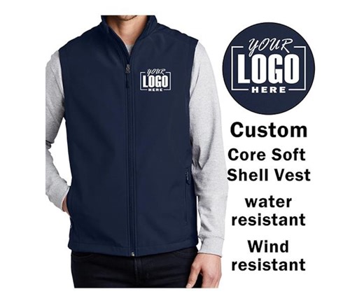 Custom Vests, Personalized Men's Core Soft Shell Vest | Custom Print & Embroidered Business Vests | Add Your Logo/text, Waterproof. J325 - Etsy