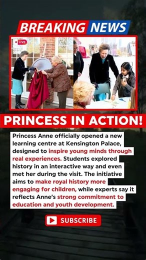 BREAKING: Princess Anne Launches New Learning Centre!