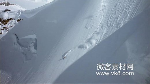 18sp1048 极限滑雪运动高清实拍视频素材下载微客素材网