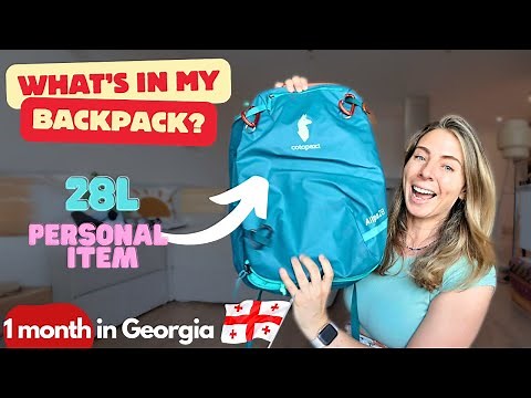 What's in my Backpack for Georgia? 1 month Trip in 28L