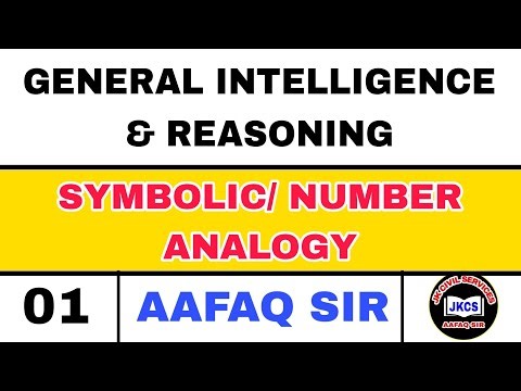 JKPSI (LEC 01) SYMBOLIC / NUMBER ANALOGY - GENERAL INTELLIGENCE & REASONING by AAFAQ SIR / SSC CGL