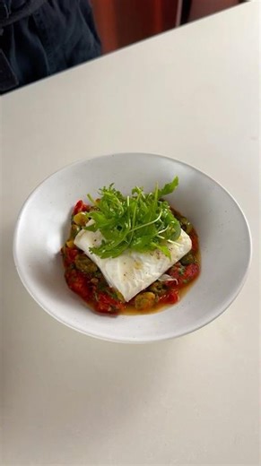 Halibut en papillote with Sauce Provencale