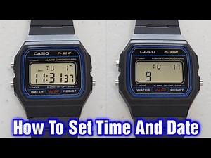 Casio Watch F-91W-1CR – How To Set Time & Date