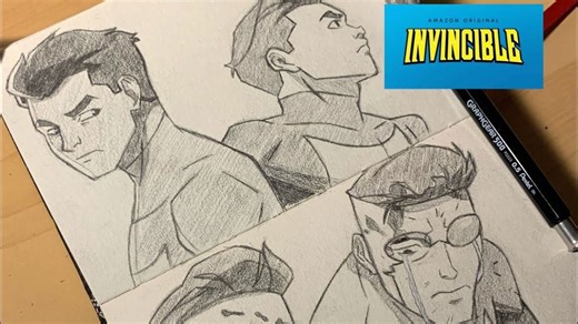 Drawing Mark Grayson from Invincible
