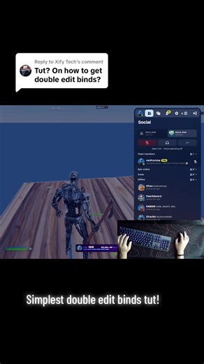 Replying to @Xify Tech #fyp #tutorials #keyboard #fortnite #wockst★rz | double edit binds on controller