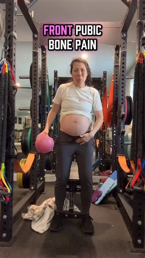 Gina, MS, & Roxanne, CNM on Instagram: "Front pubic bone pain is something that I always have had to deal with during my pregnancies, and I really hadn’t had it bad this one and thought I was going to make it through without it… Well since this baby has flipped head down it seems to have come back with a vengence!! So I pulled out my Pilates ball and have been doing my balls squeezes to help get relief! 5-10 balls squeezes, holding for 2-3 seconds Feet parallel Toes in heels out Toes out heels i