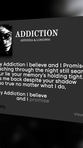 This Song Is My Addiction | Lyrical Animation | addiction - Asenssia, LONOWN #edit #shorts