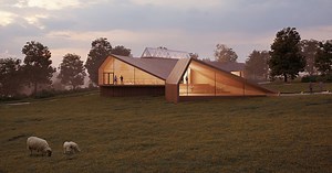 this proposed visitor center takes cues from vernacular swedish architecture