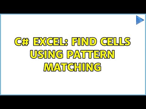 C# Excel: Find cells using pattern matching