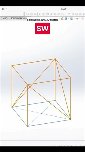 solidworks 2d and 3d skectch | SolidWorks Sketch #Sketch #solidworks #weldments