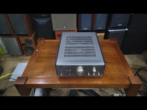 Denon PMA 7.5L amplifier paired with bookshelf speakers produces soft bass and excellent sound. P...