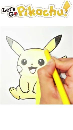 Cómo dibujar a Pikachu kawaii ⚡ | dibujo fácil #tutorial #drawing #kawaii