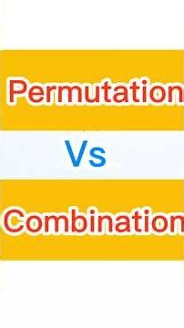 Difference between Permutation and Combination #shorts #maths #viralvideo #class11
