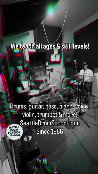 Teaching all instruments to all ages & skill levels since 1986 #seattledrumschool