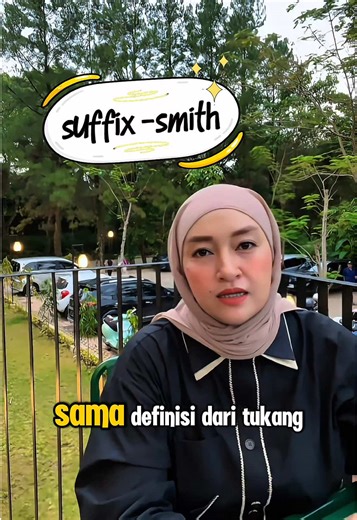 Jadi suffix -smith itu, original meaningnya adalah ahli yang profesinya itu berhubungan sama metal or iron, terus menempa gitu gengs. ✌️😉🤸🏻‍♂️ Semoga bermanfaat, CMIIW!! 🙏🏼🌹 #belajarbahasainggris #vocabulary