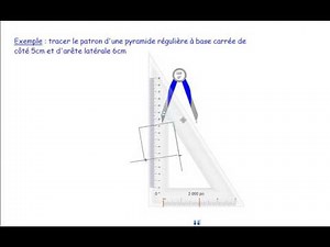 CYCLES 3&4- Construire un patron d'une pyramide régulière base carrée