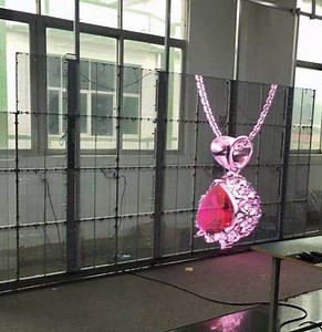 [Hot Item] Full Color P3.91- 7.8 70% Transparent LED Display Screen Film Glass LED Display Transparent Display