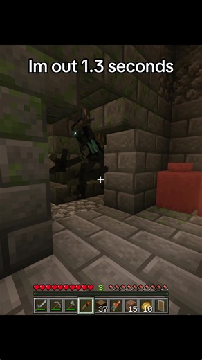 Im out 1.3 seconds — Minecraft horror gaming clip