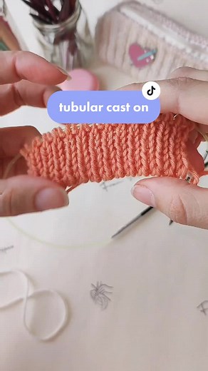 did you know how to knit the tubular cast on? #knittok #knittingtok #knittingtip #knittutorial