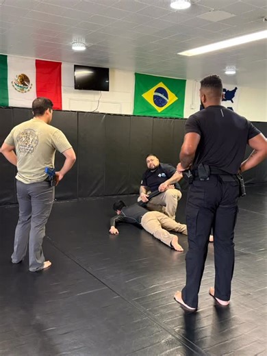 @killerbee_bjj on Instagram: "Today during our C4C Police Jiu Jitsu class at Killer Bee BJJ, Professor @emiliorarebreedkbeebjj reviewed last week’s work on clinching, takedowns, and cuffing. We then focused on wall-based control situations, working on maintaining position, using proper pressure, and safely transitioning to controlled takedowns and handcuffing. We emphasized efficient movement, conserving energy, and gaining control without unnecessary force. These are FREE, LEO-only classes held