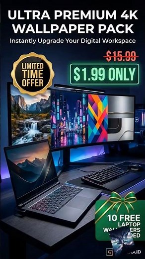 50 Premium 4K Wallpapers Bundle (16:9) – Ultra HD Desktop Backgrounds | Limited Time Offer