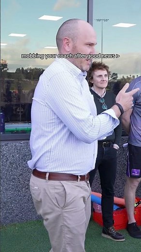 when you MOB your coach after some good news 🥹 #shorts