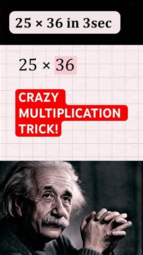This Multiplication Trick Feels Illegal!! Solve 25×36 in 3 seconds! #maths #shorts #mathtricks
